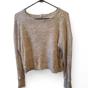 cheetah soft knitted long sleeve top
